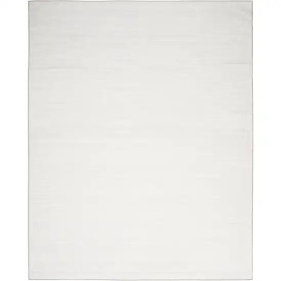 Ivory and Gray Abstract Washable Area Rug Photo 9