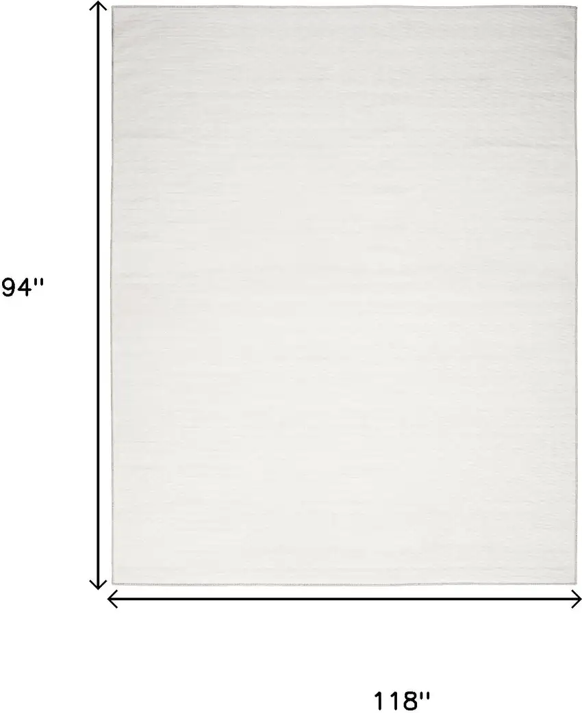 Ivory and Gray Abstract Washable Area Rug Photo 3