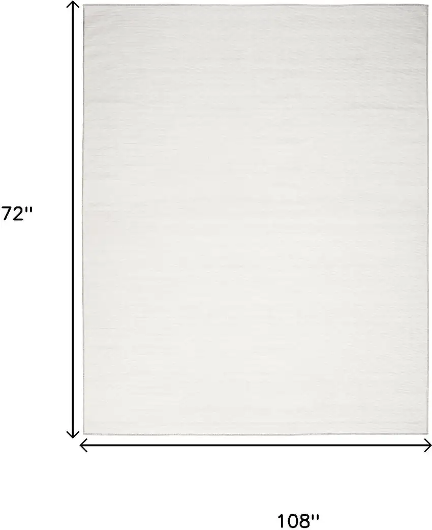 Ivory and Gray Abstract Washable Area Rug Photo 3