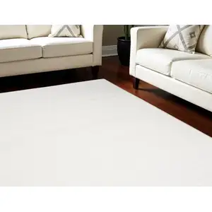 Photo of Ivory and Gray Abstract Washable Area Rug