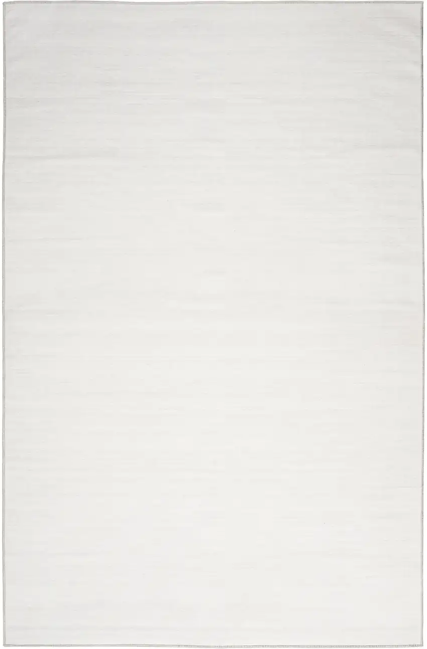 Ivory and Gray Abstract Washable Area Rug Photo 7