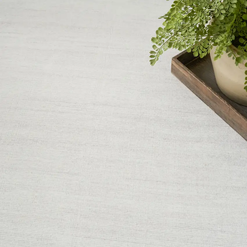 Ivory and Gray Abstract Washable Area Rug Photo 4