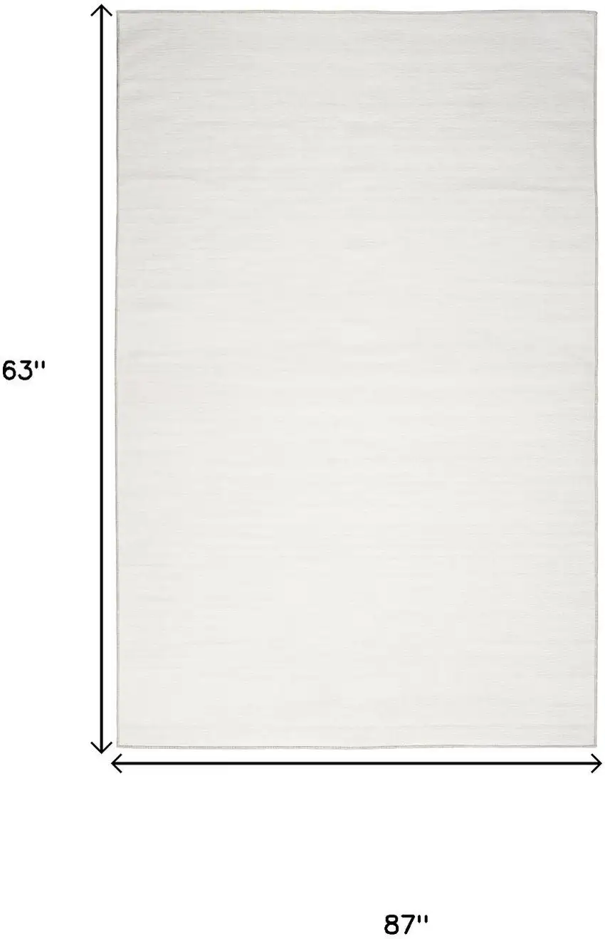 Ivory and Gray Abstract Washable Area Rug Photo 3