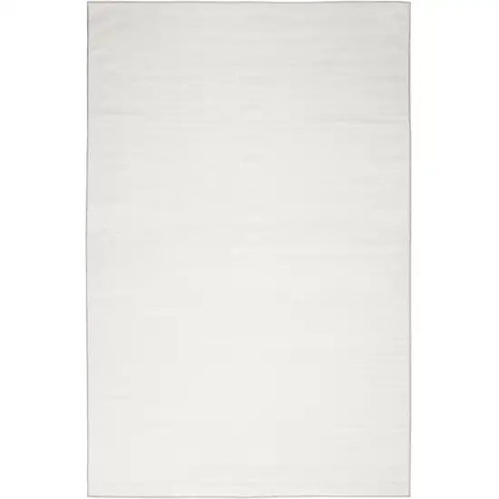 Ivory and Gray Abstract Washable Area Rug Photo 8