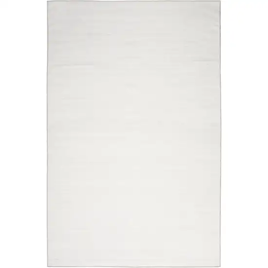 Ivory and Gray Abstract Washable Area Rug Photo 9