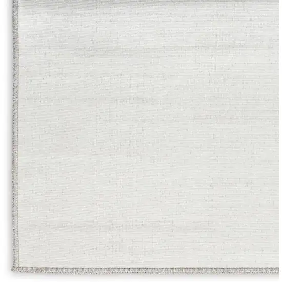 Ivory and Gray Abstract Washable Area Rug Photo 7