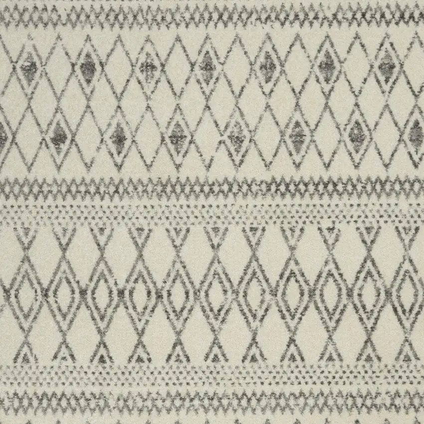 Ivory and Gray Berber Pattern Area Rug Photo 8