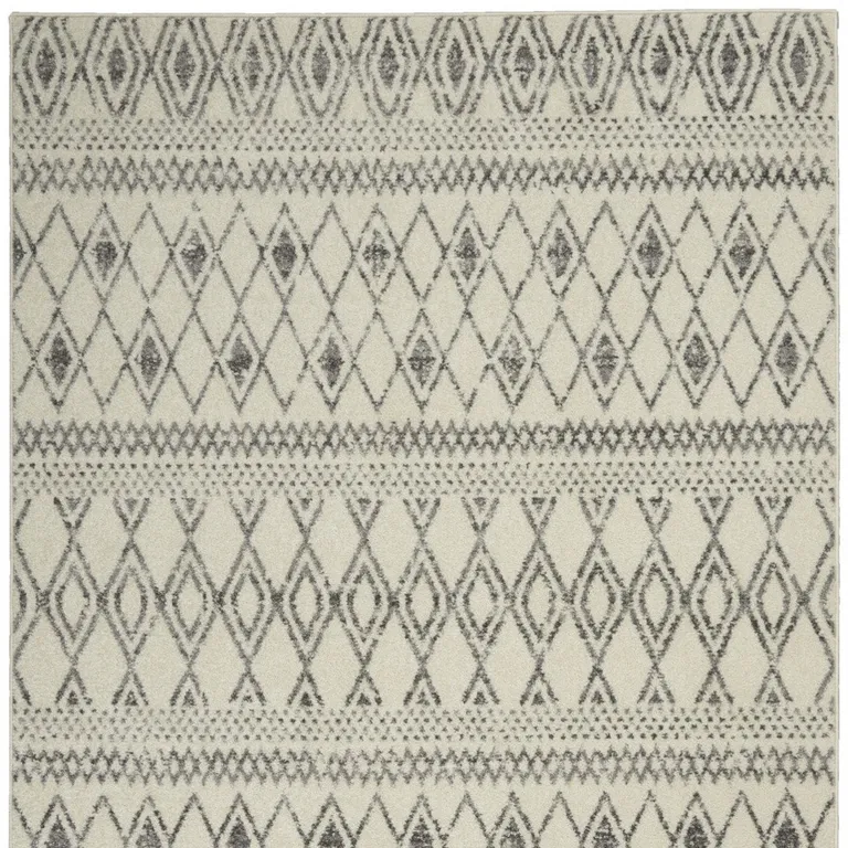 Ivory and Gray Berber Pattern Area Rug Photo 3