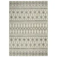 Photo of Ivory and Gray Berber Pattern Area Rug