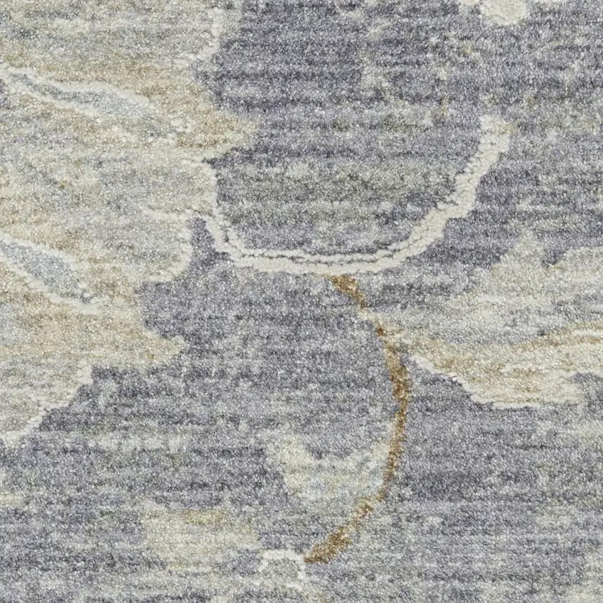 Ivory And Gray Floral Medallion Area Rug Photo 8