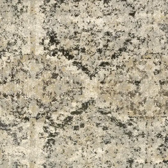 2' X 8' Ivory And Gray Floral Trellis Indoor Runner Rug Photo 7