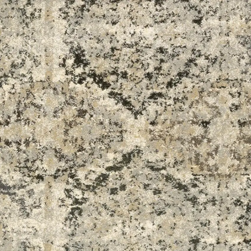 2' X 8' Ivory And Gray Floral Trellis Indoor Runner Rug Photo 7