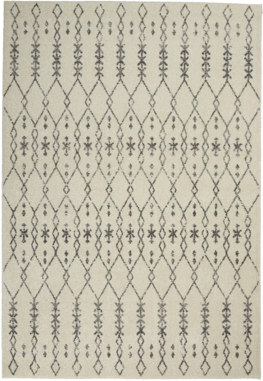 Gray Geometric Power Loom Area Rug Photo 4