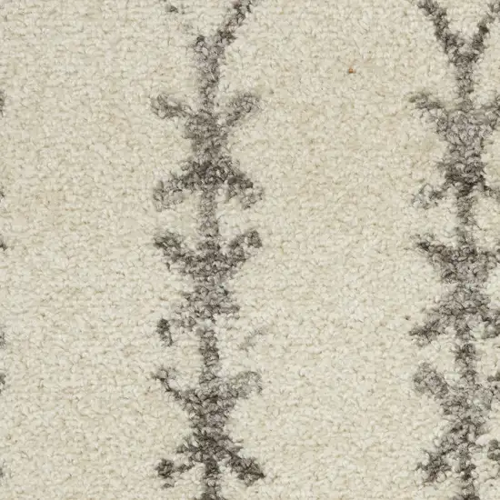 Gray And Ivory Geometric Distressed Area Rug Photo 1