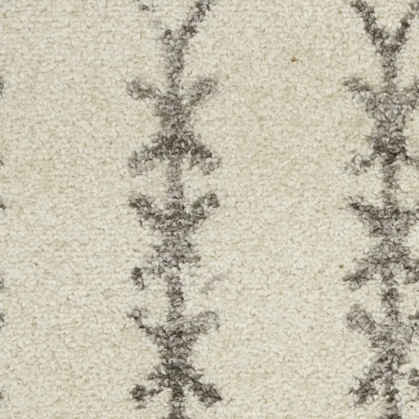 Gray And Ivory Geometric Distressed Area Rug Photo 1