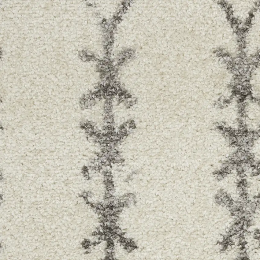Ivory and Gray Geometric Area Rug Photo 5