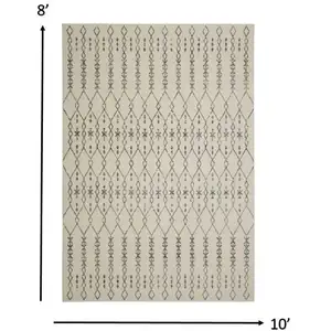 Photo of Ivory and Gray Geometric Area Rug