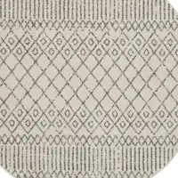 Photo of Ivory and Gray Geometric Area Rug
