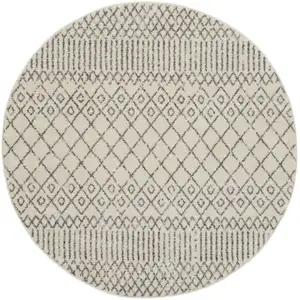 Photo of Ivory and Gray Geometric Area Rug