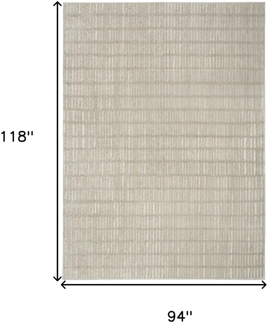Ivory and Gray Geometric Area Rug Photo 3