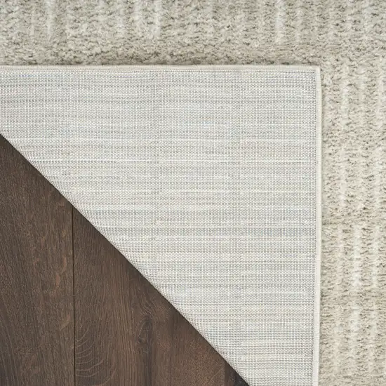 Ivory and Gray Geometric Area Rug Photo 8