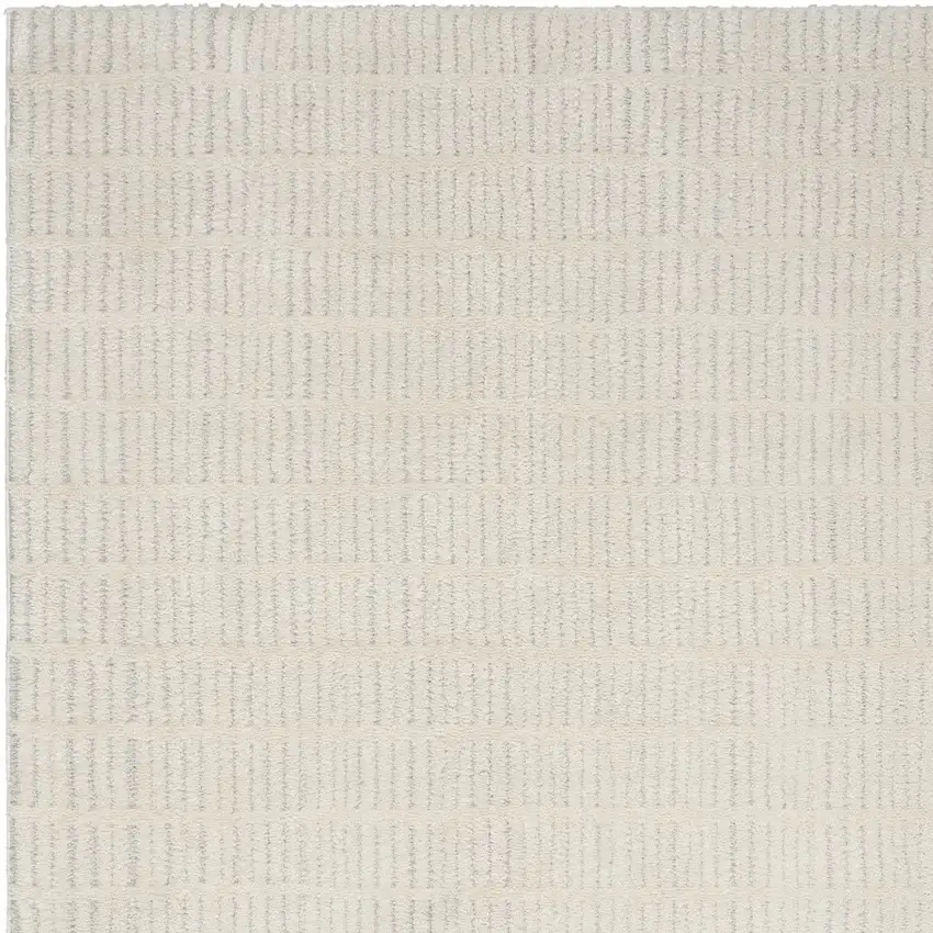 Ivory and Gray Geometric Area Rug Photo 5