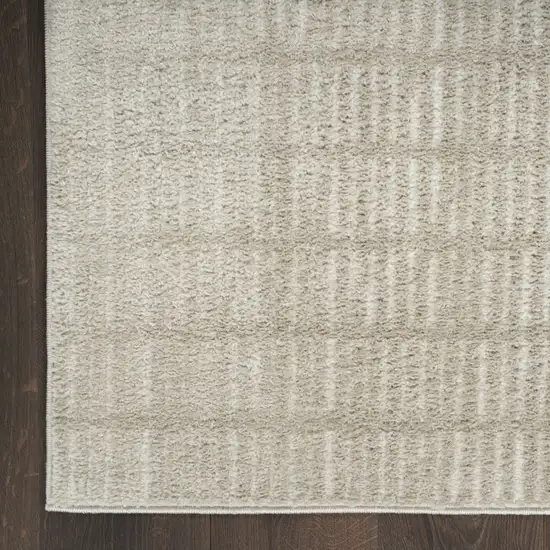 Ivory and Gray Geometric Area Rug Photo 9