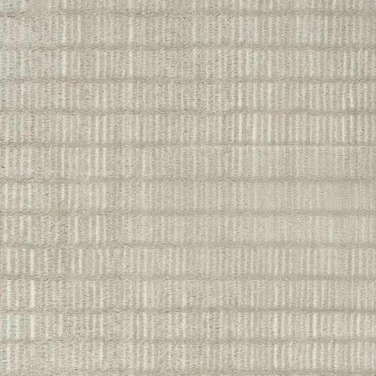 Ivory and Gray Geometric Area Rug Photo 4