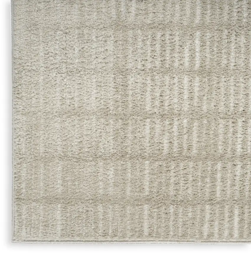 Ivory and Gray Geometric Area Rug Photo 7