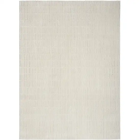 Ivory and Gray Geometric Area Rug Photo 1