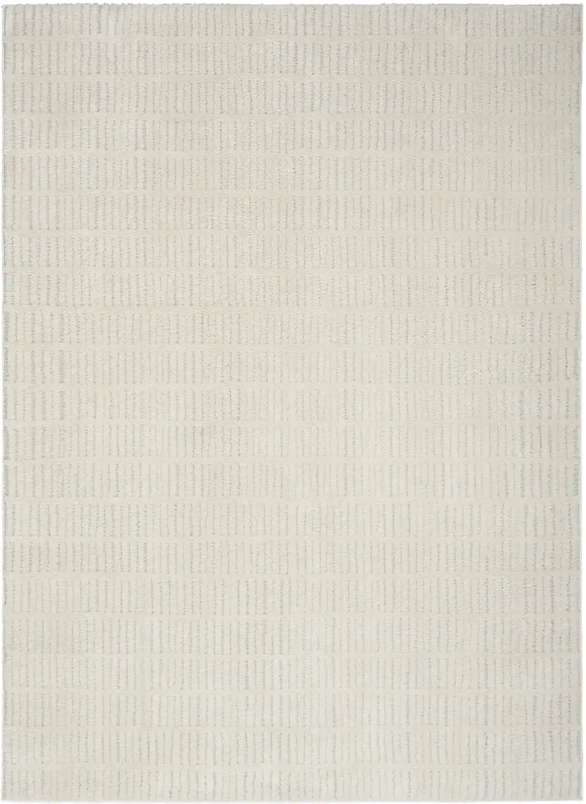 Ivory and Gray Geometric Area Rug Photo 1