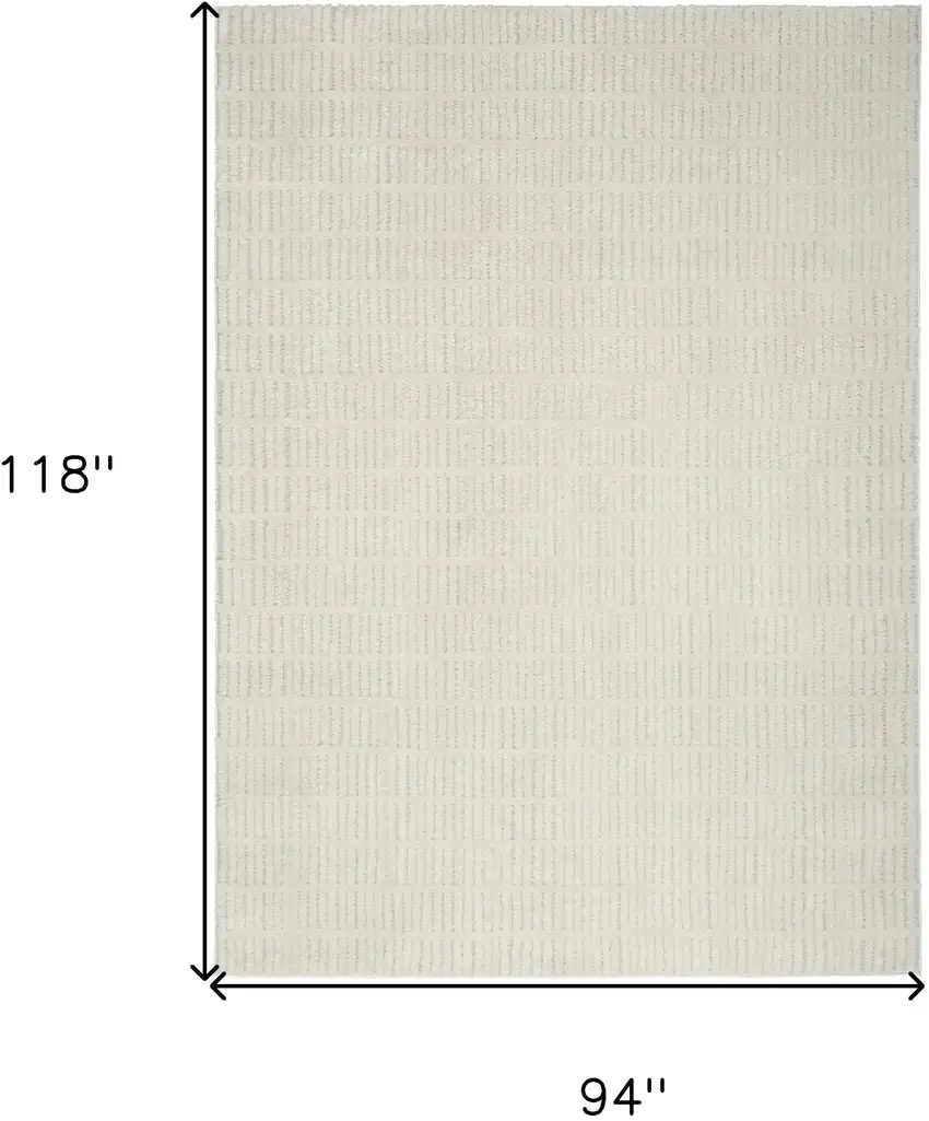 Ivory and Gray Geometric Area Rug Photo 9