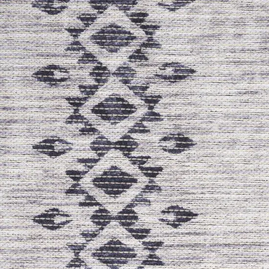 Ivory and Gray Geometric Power Loom Area Rug Photo 8