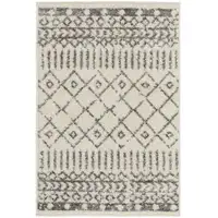 Photo of Ivory and Gray Geometric Scatter Rug