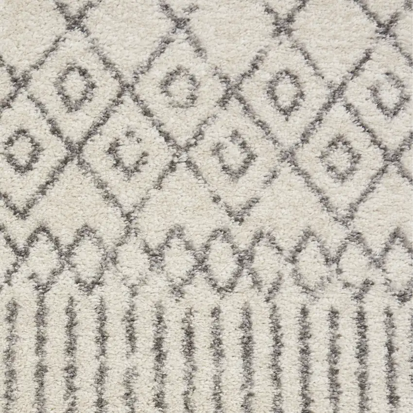 Gray Geometric Power Loom Area Rug Photo 5