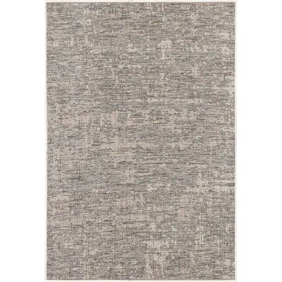 Gray and Ivory Abstract Area Rug Photo 2