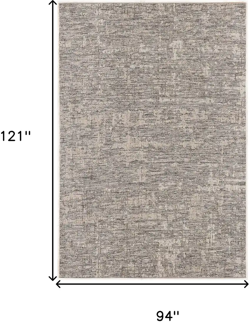 Gray and Ivory Abstract Area Rug Photo 3