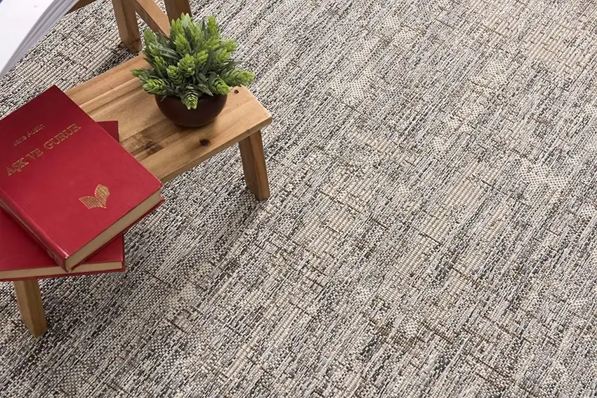 Ivory and Gray Modern Weathered Runner Rug Photo 5