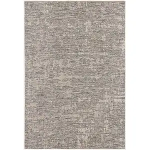 Photo of Ivory and Gray Modern Weathered Runner Rug