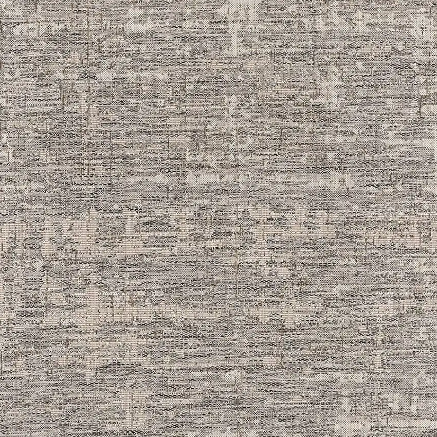 Gray and Ivory Abstract Runner Rug Photo 4
