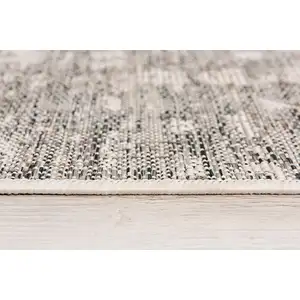 Photo of Ivory and Gray Modern Weathered Runner Rug