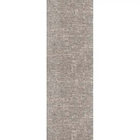 8' Ivory Abstract Power Loom Runner Rug Photo 1