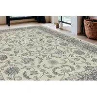 Photo of Ivory and Gray Oriental Area Rug