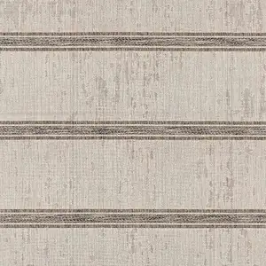 Photo of Ivory and Gray Striped Power Loom Area Rug