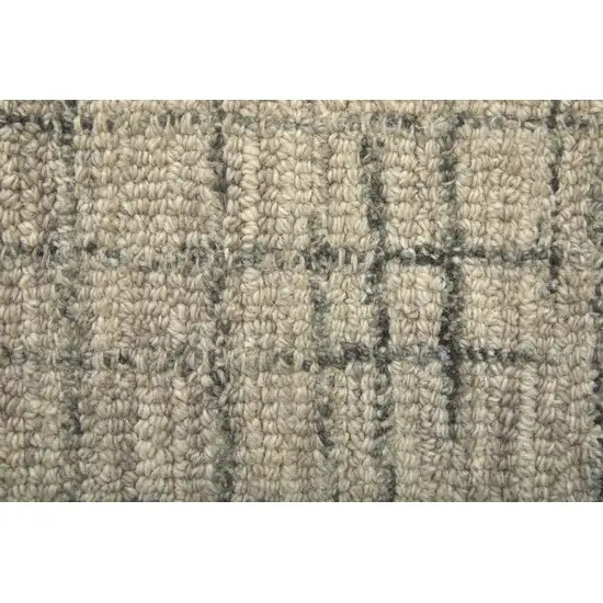 Ivory and Gray Wool Hand Tufted Distressed Area Rug Photo 8