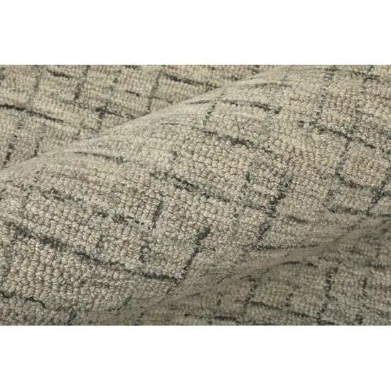Ivory and Gray Wool Hand Tufted Distressed Area Rug Photo 9