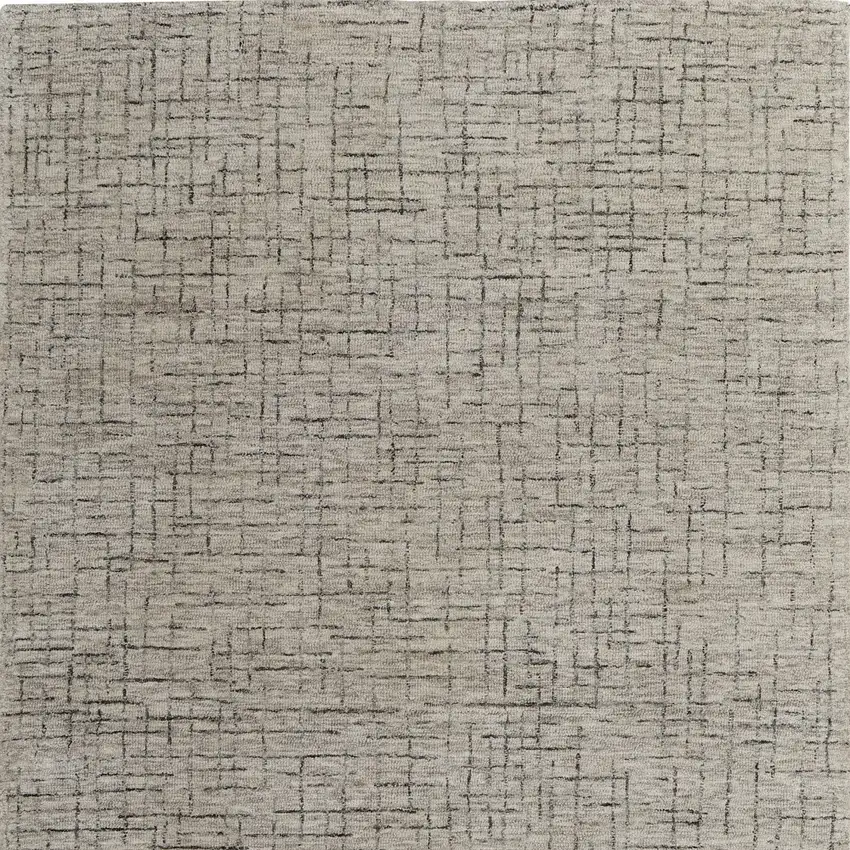 Ivory and Gray Wool Hand Tufted Distressed Area Rug Photo 4
