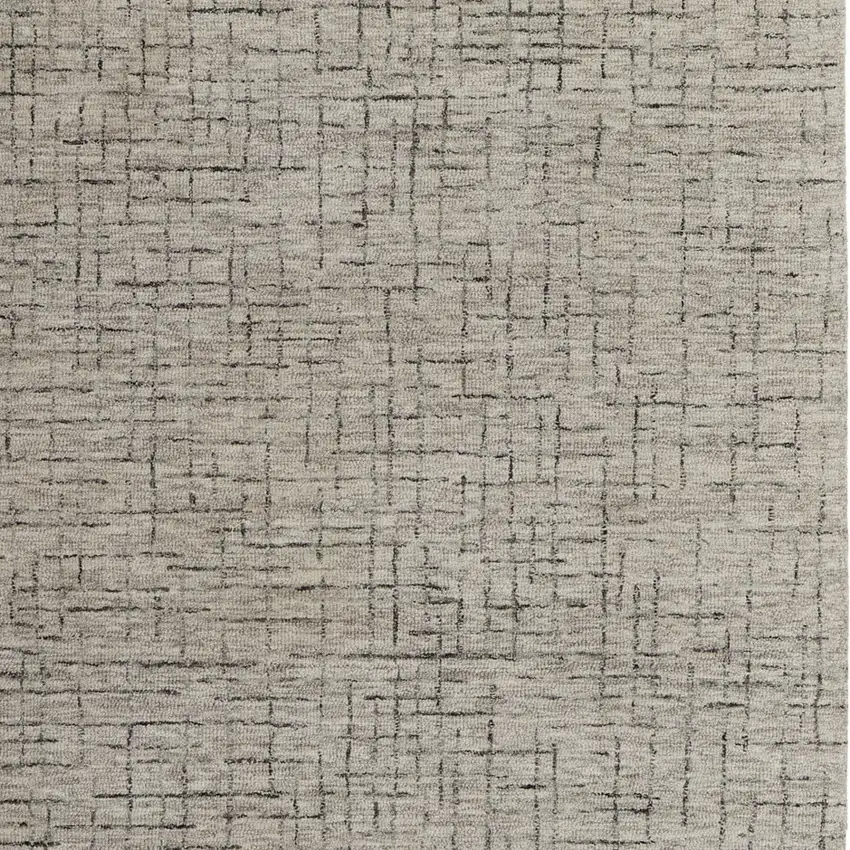 Ivory and Gray Wool Hand Tufted Distressed Area Rug Photo 4