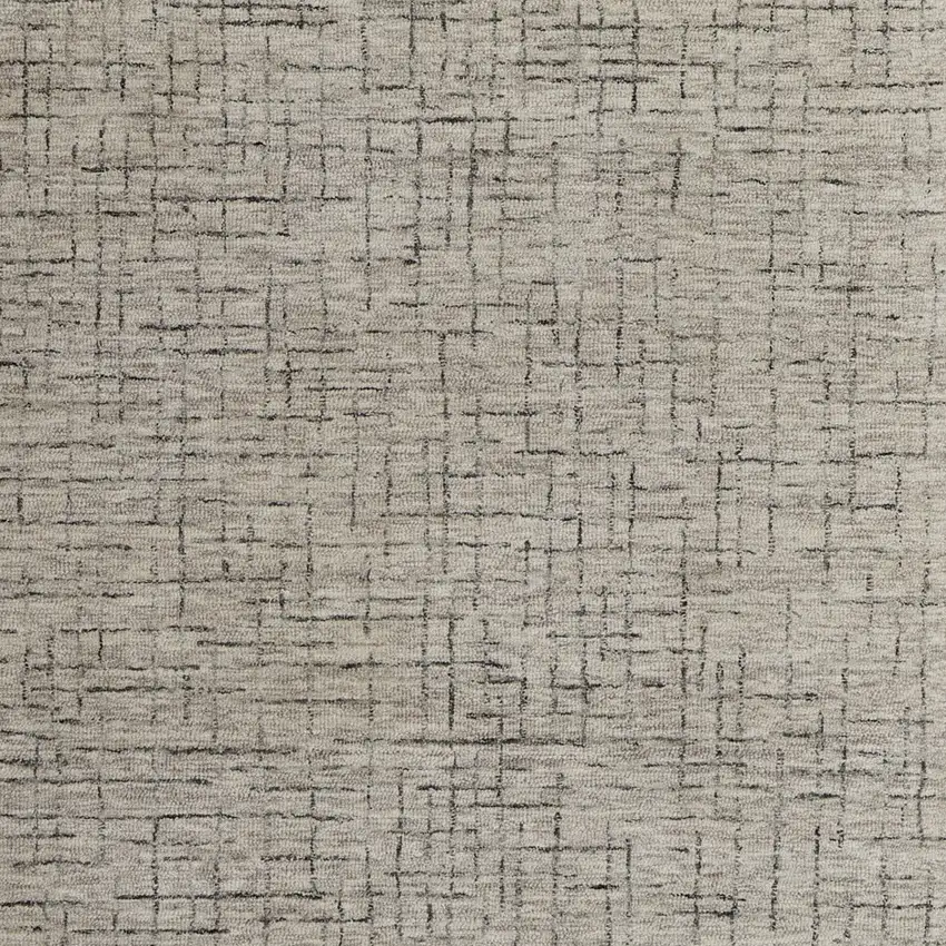 Ivory and Gray Wool Hand Tufted Distressed Area Rug Photo 6