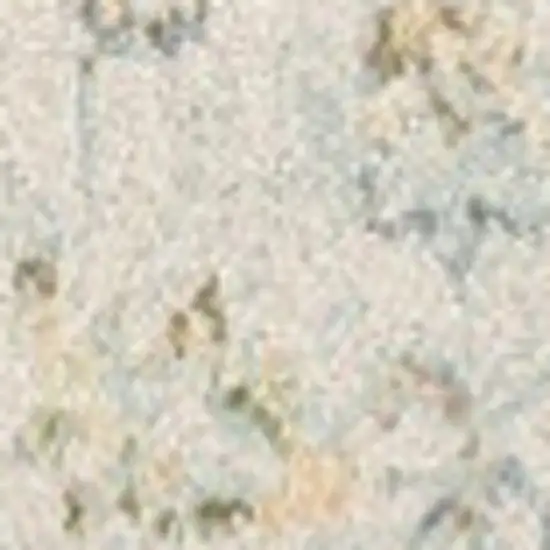 Ivory and Green Floral Power Loom Distressed Area Rug Photo 8